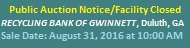 Auction of Recycling Bank of Gwinnett